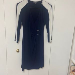 Glamour Navy and White Dress